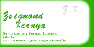 zsigmond kernya business card